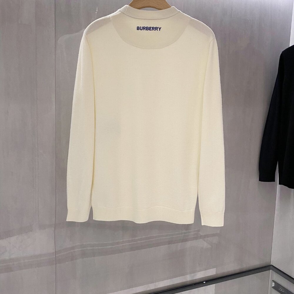 Burberry White Classical Pattern Sweaters - image 3